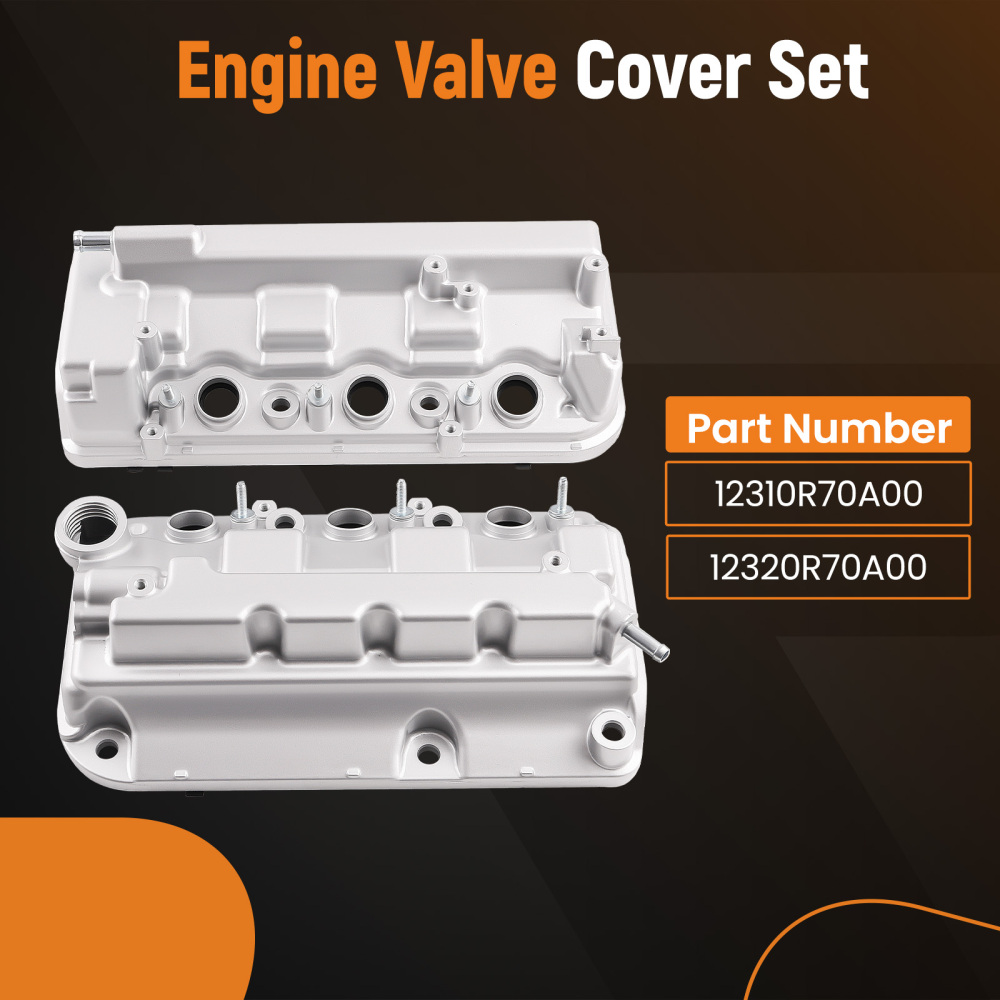 Aluminum Valve Cover Set compatible for Acura TL 3.5L 2012-2014 12310-R70-A00 12320-R70-A00