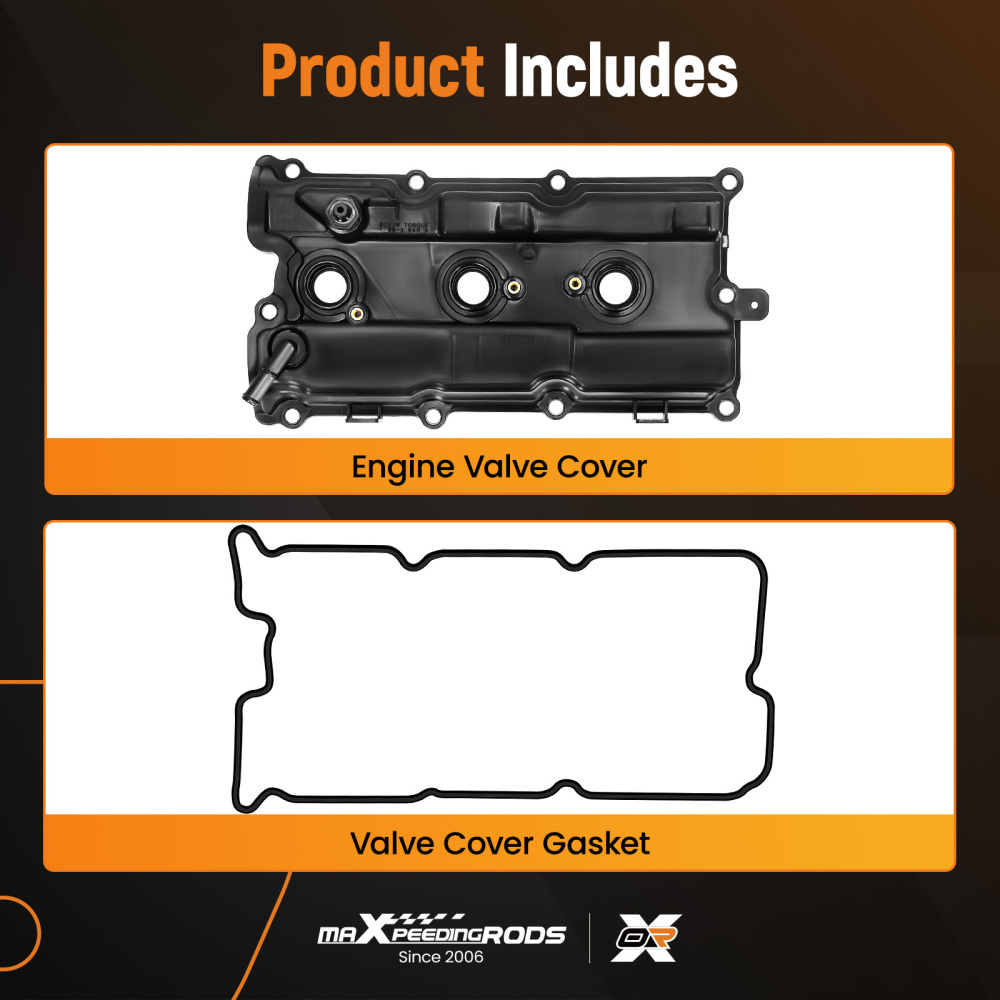 Valve Cover w/Gasket Kit compatible for Nissan Altima Maxima Murano Quest I35 3.5L 02-09