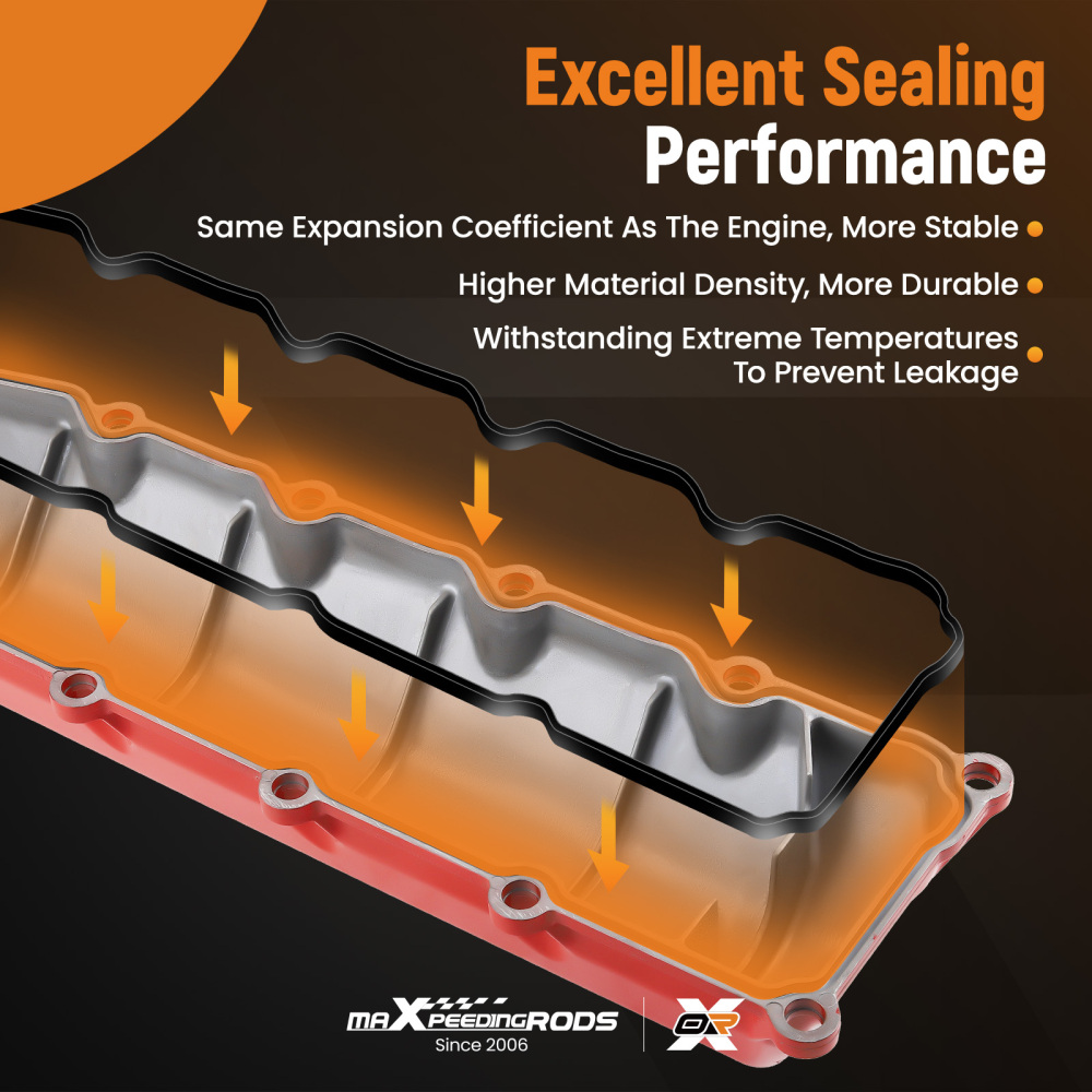 2 * Aluminum Valve Cover compatible for Dodge Durango compatible for Jeep Grand Cherokee 4.7L 2001-2007