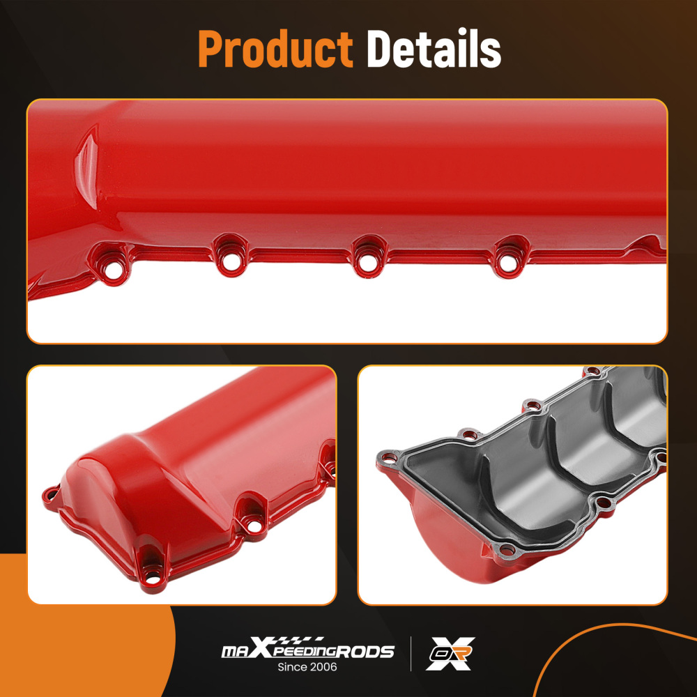 2 * Aluminum Valve Cover compatible for Dodge Durango compatible for Jeep Grand Cherokee 4.7L 2001-2007