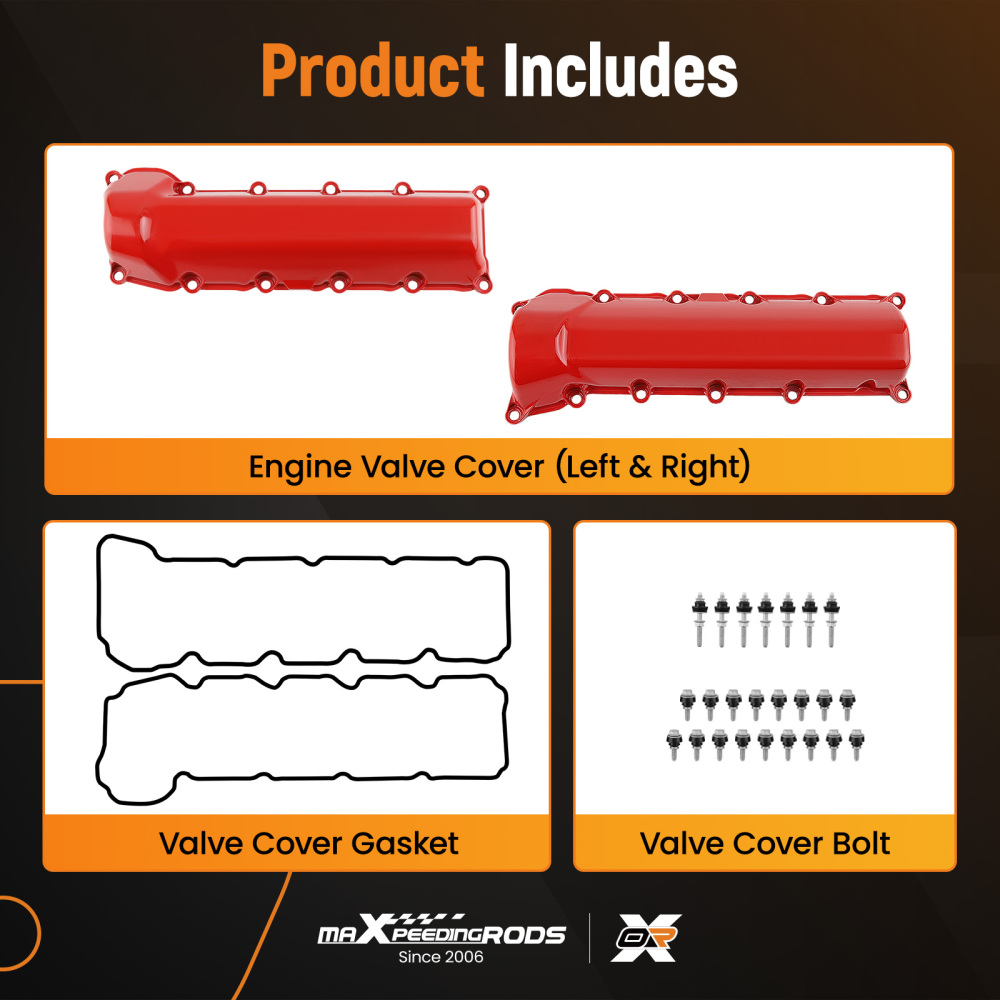 2 * Aluminum Valve Cover compatible for Dodge Durango compatible for Jeep Grand Cherokee 4.7L 2001-2007