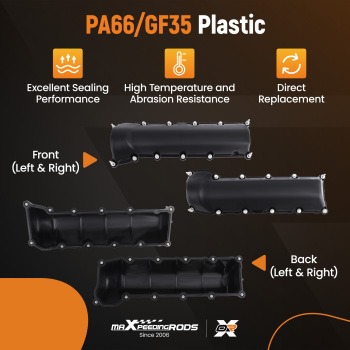 Engine Valve Cover w/ Gaskets compatible for Dodge Dakota compatible for Durango compatible for Ram 1500 4.7L 53021828AA