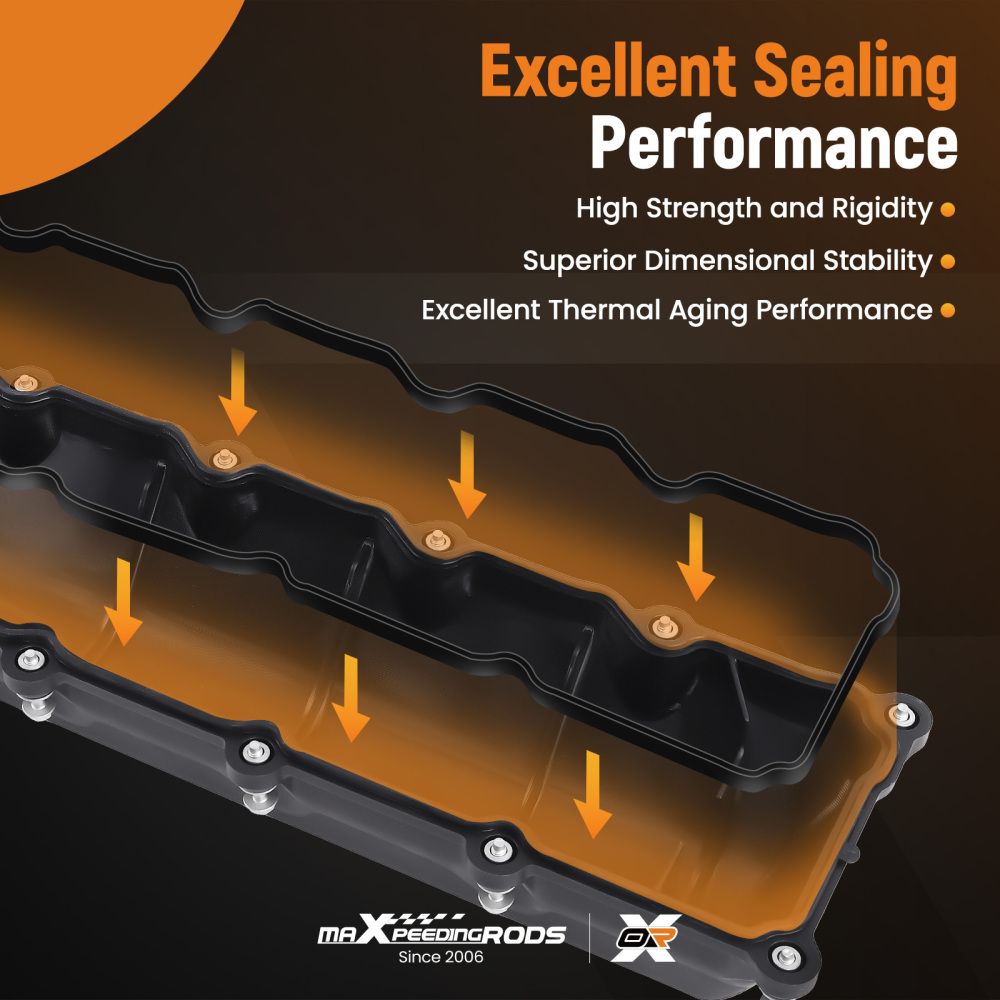 Engine Valve Cover w/ Gaskets compatible for Dodge Dakota compatible for Durango compatible for Ram 1500 4.7L 53021828AA