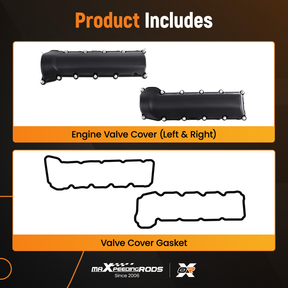 Engine Valve Cover w/ Gaskets compatible for Dodge Dakota compatible for Durango compatible for Ram 1500 4.7L 53021828AA
