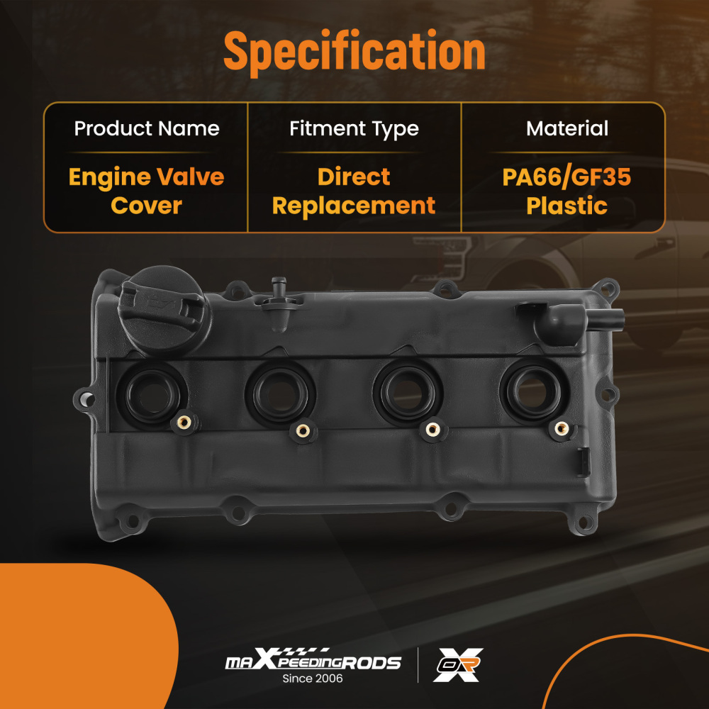 Engine Valve Cover w/ Gasket Kit compatible for Nissan X-Trail T30 2.0L 2.5L 13264-8H303