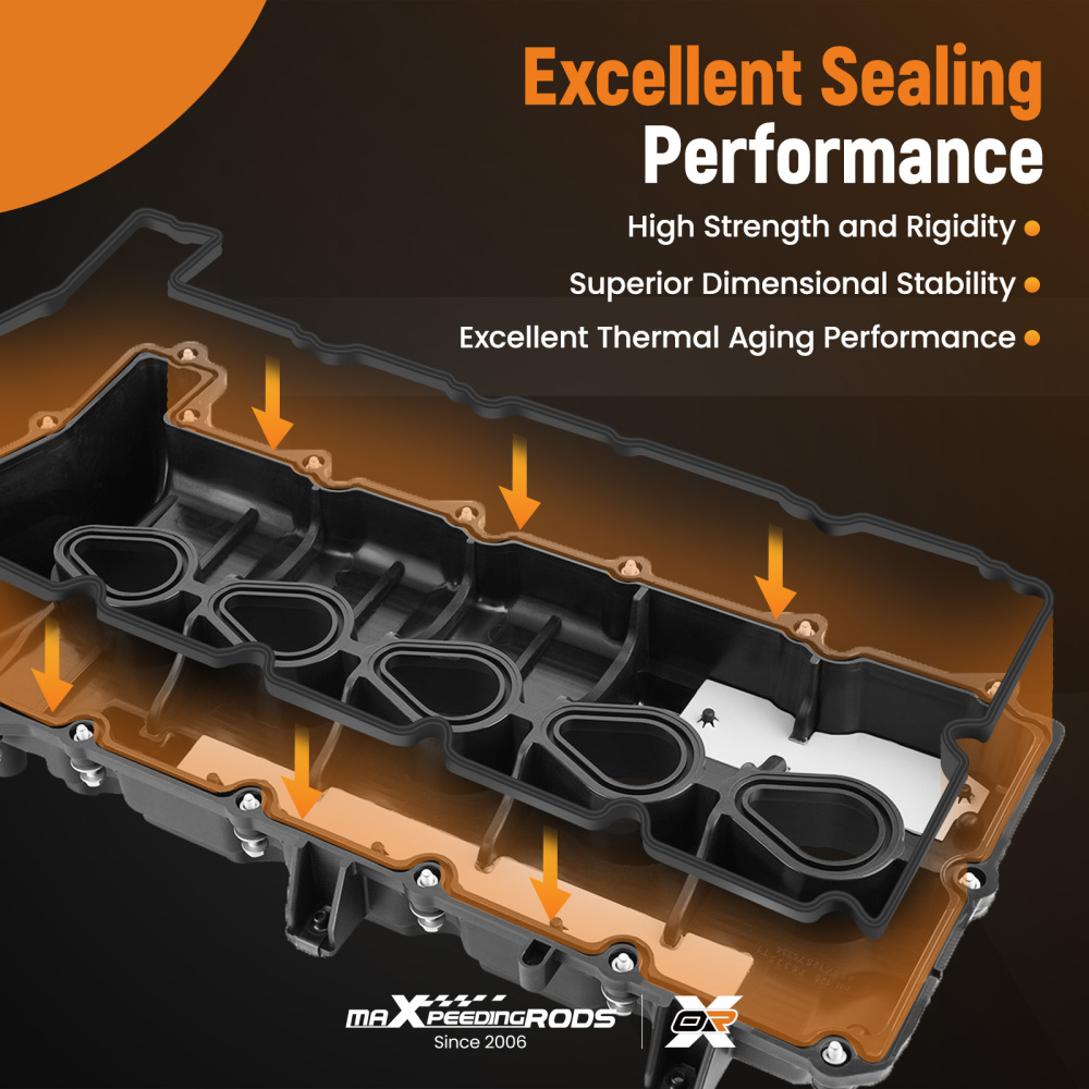 Engine Valve Cover Set compatible for Chevy Colorado GMC Canyon compatible for Hummer H3 3.5L 2004-2006