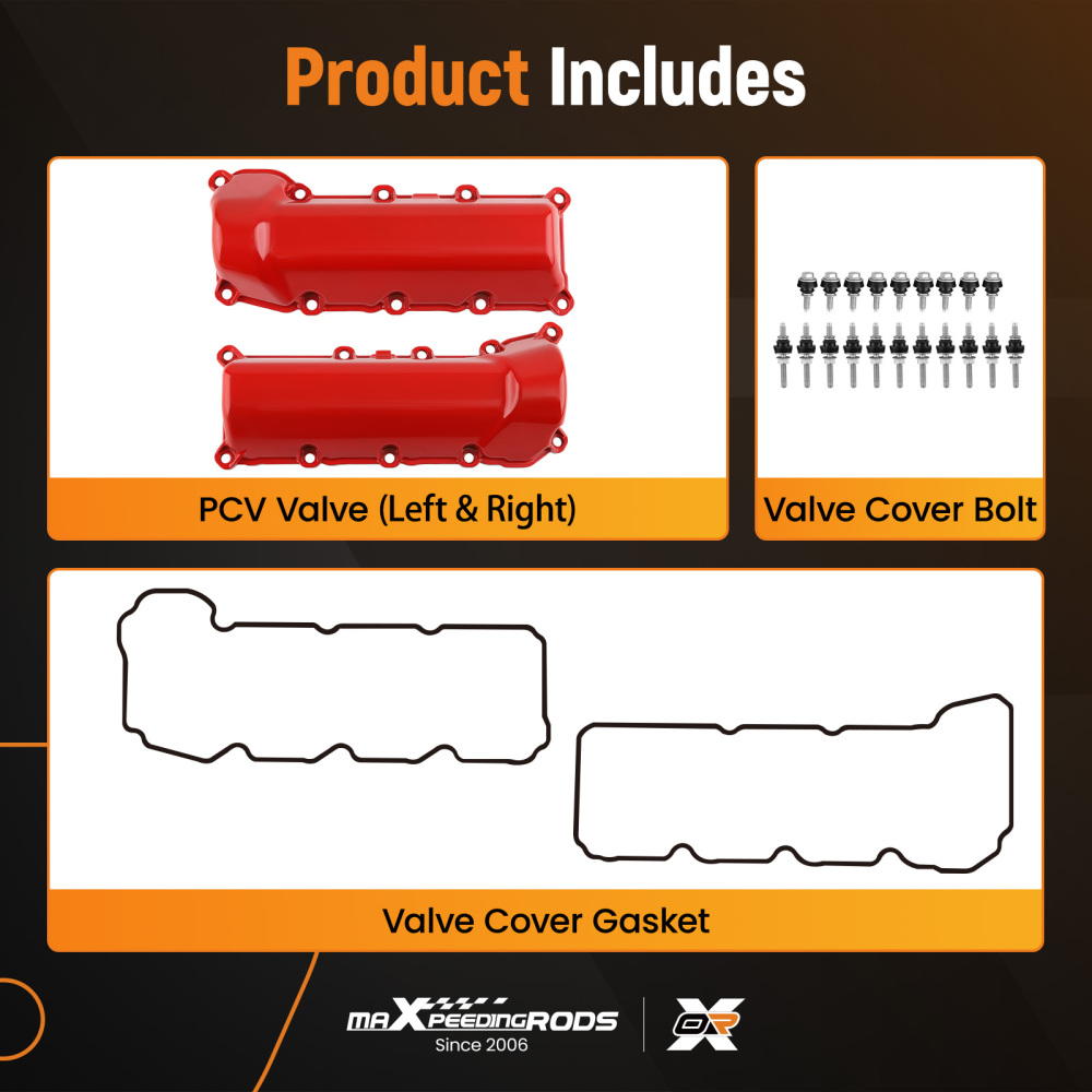 Aluminum Valve Cover Set compatible for Dodge Dakota compatible for Durango compatible for RAM 1500 3.7L V6 2004-2010