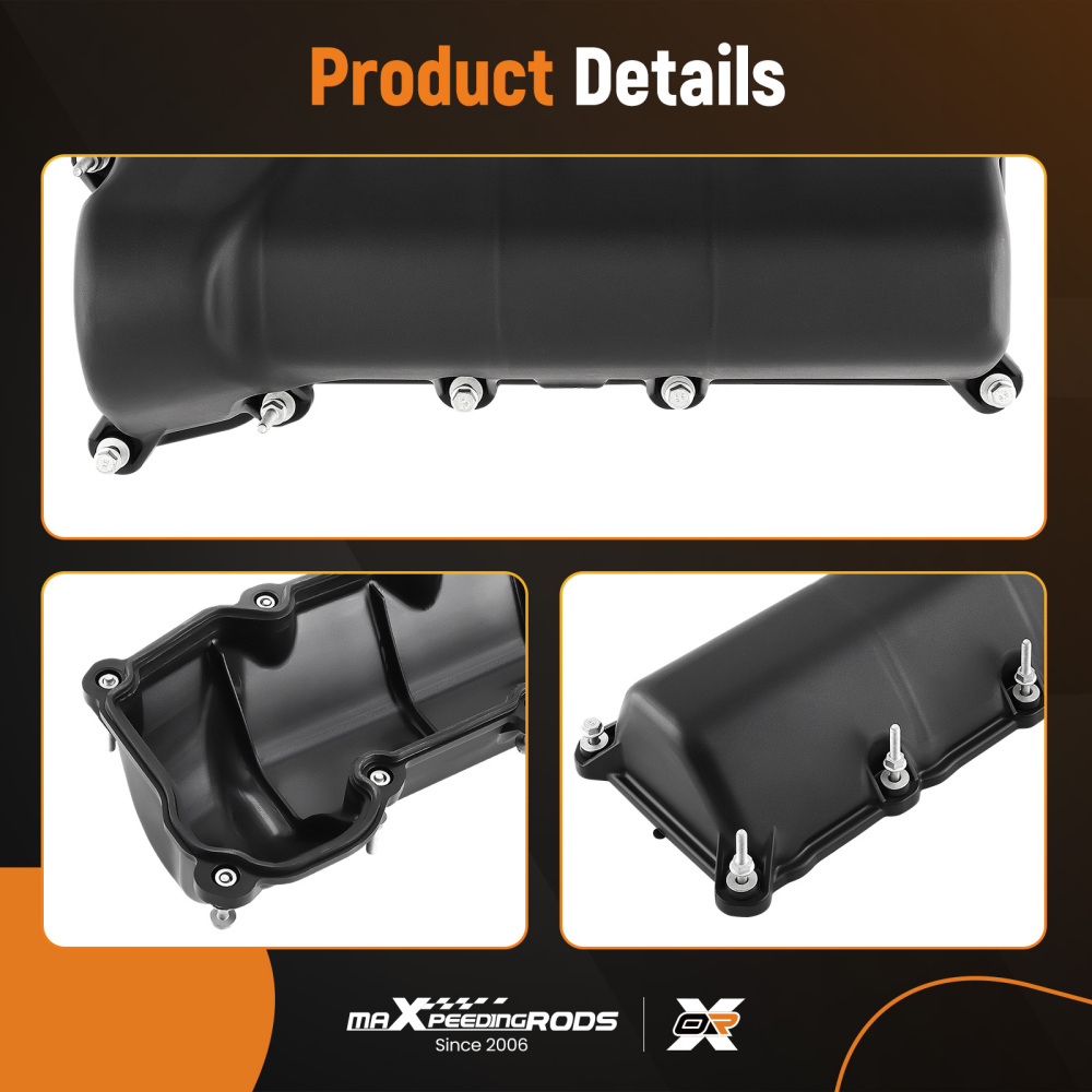 2x Valve Covers Set compatible for Dodge Ram 1500 compatible for Durango Grand Cherokee 3.7L 2002-2012