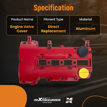 Aluminum Valve Cover w/ GasketOil Cap for Chevy Cruze Sonic Volt 1.4L 11-19