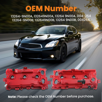 2* Aluminum Valve Covers compatible for Nissan Maxima V6 3.5L 2009-2020 13264-9N00A