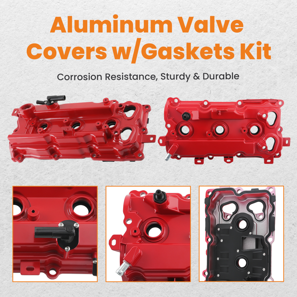 2* Aluminum Valve Covers compatible for Nissan Maxima V6 3.5L 2009-2020 13264-9N00A