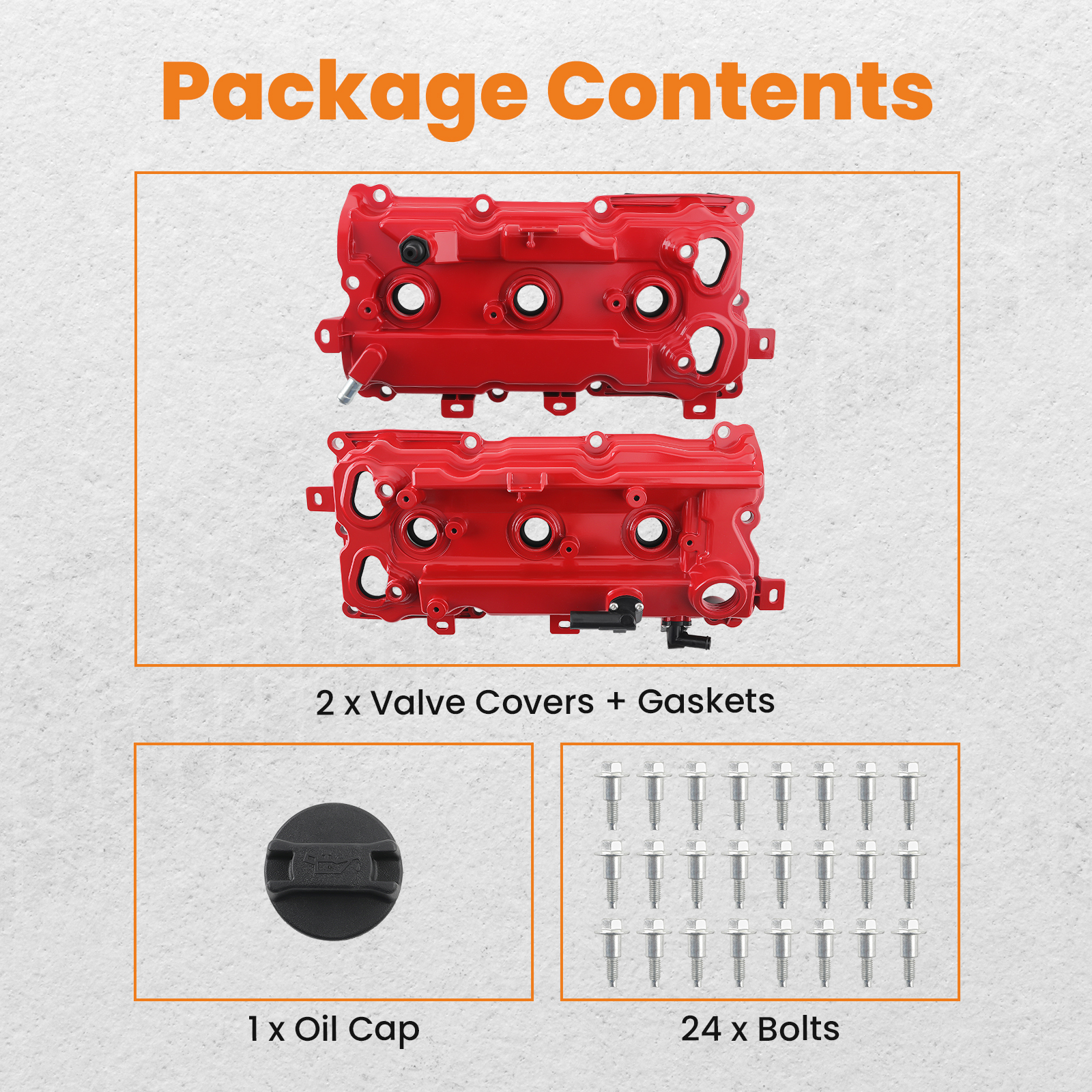 2* Aluminum Valve Covers compatible for Nissan Maxima V6 3.5L 2009