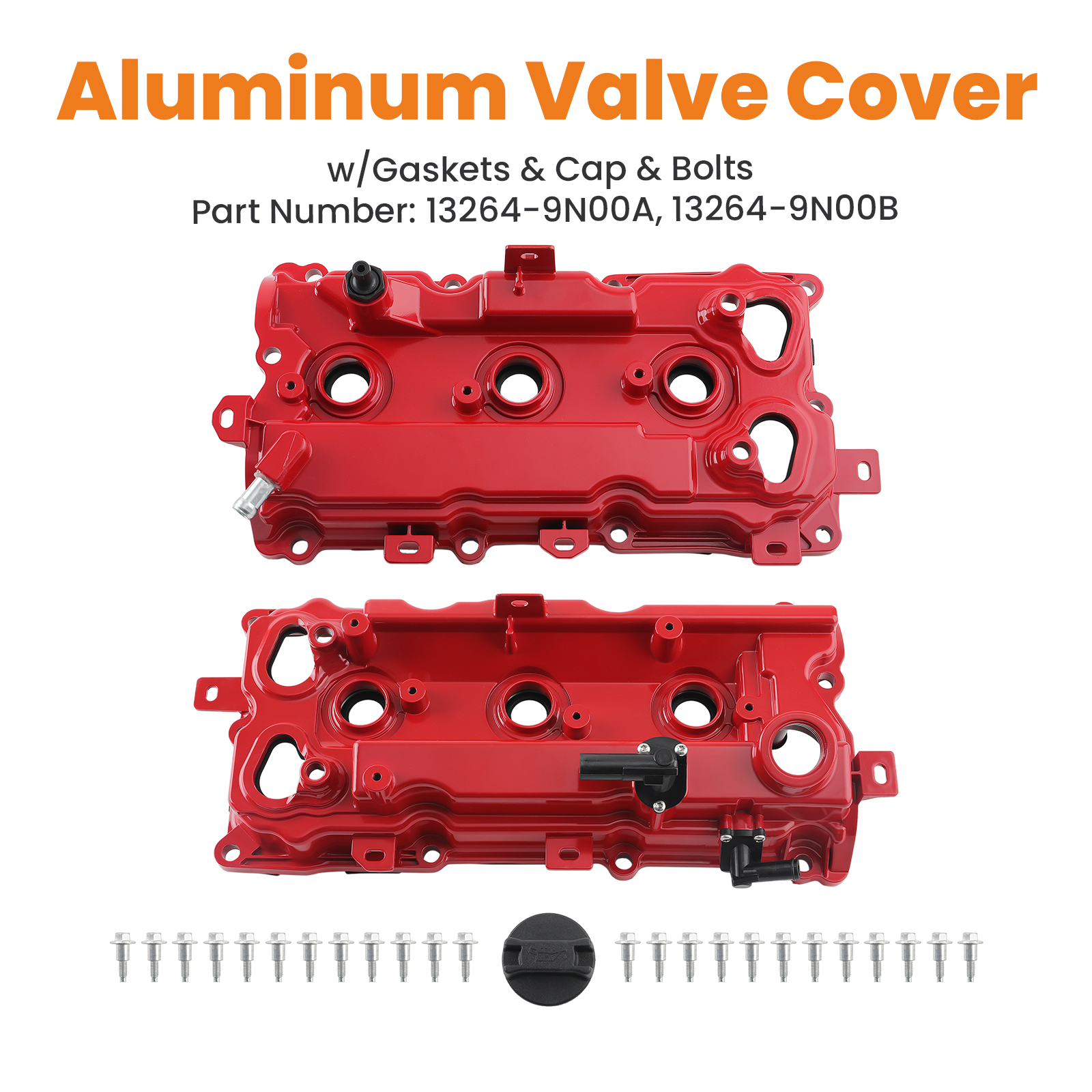 2* Aluminum Valve Covers compatible for Nissan Maxima V6 3.5L 2009