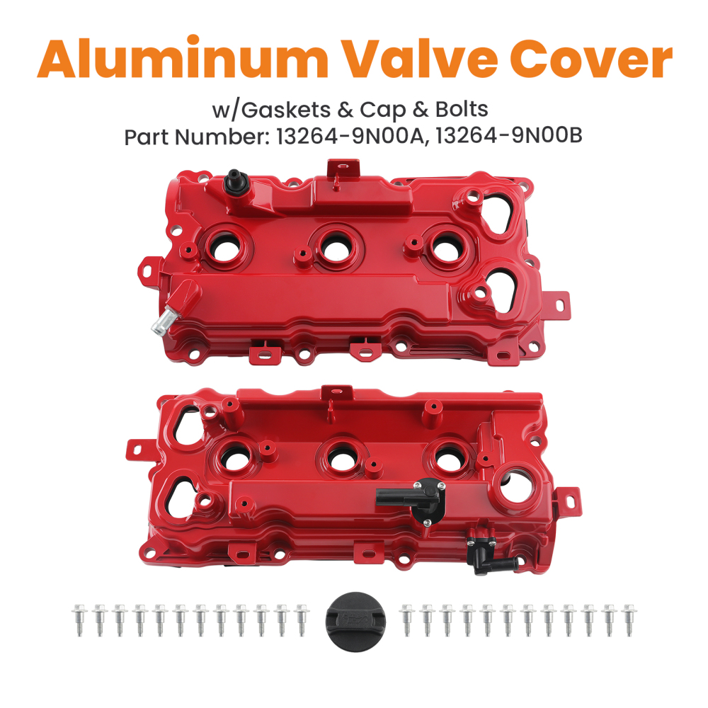 2* Aluminum Valve Covers compatible for Nissan Maxima V6 3.5L 2009-2020 13264-9N00A