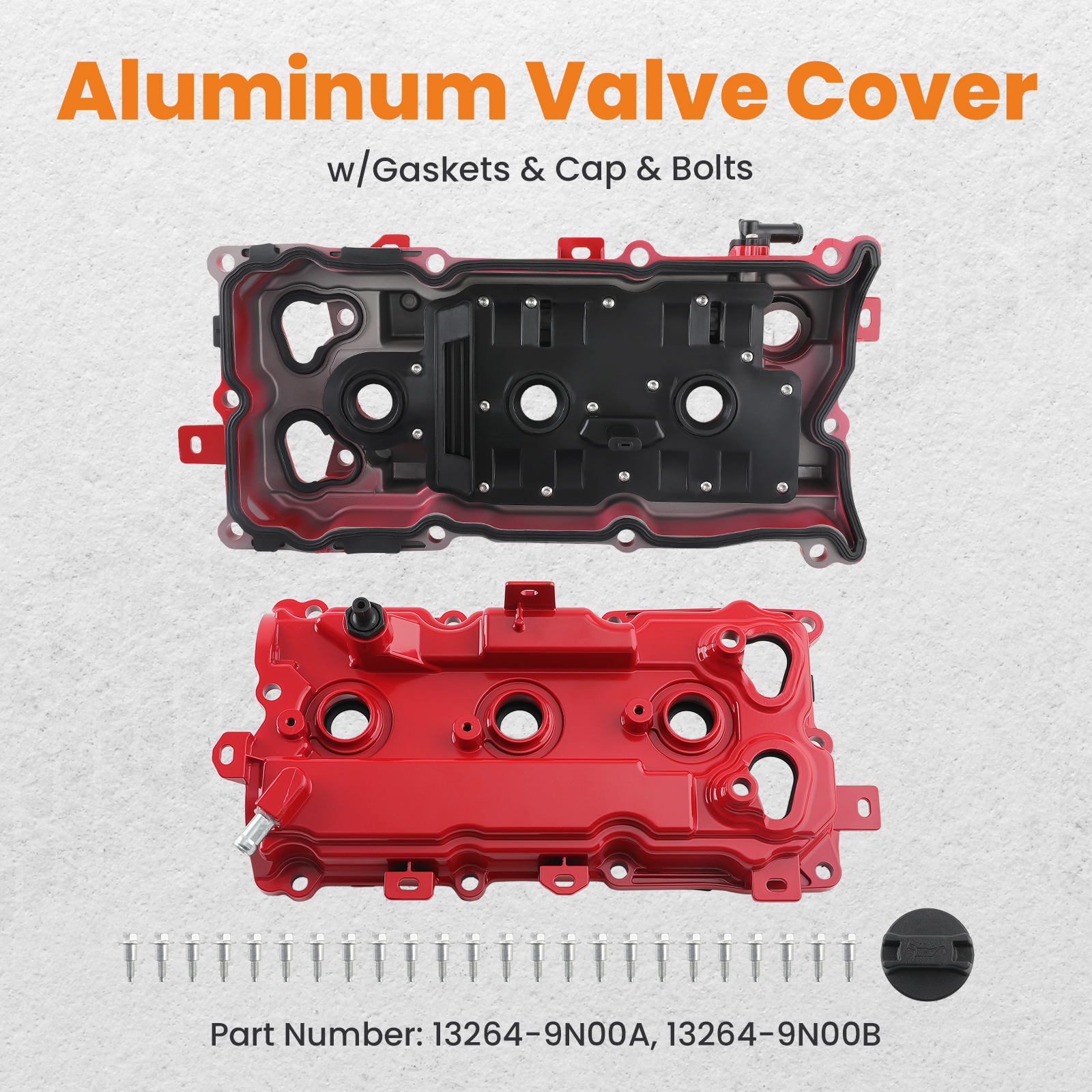 2* Aluminum Valve Covers compatible for Nissan Maxima V6 3.5L 2009
