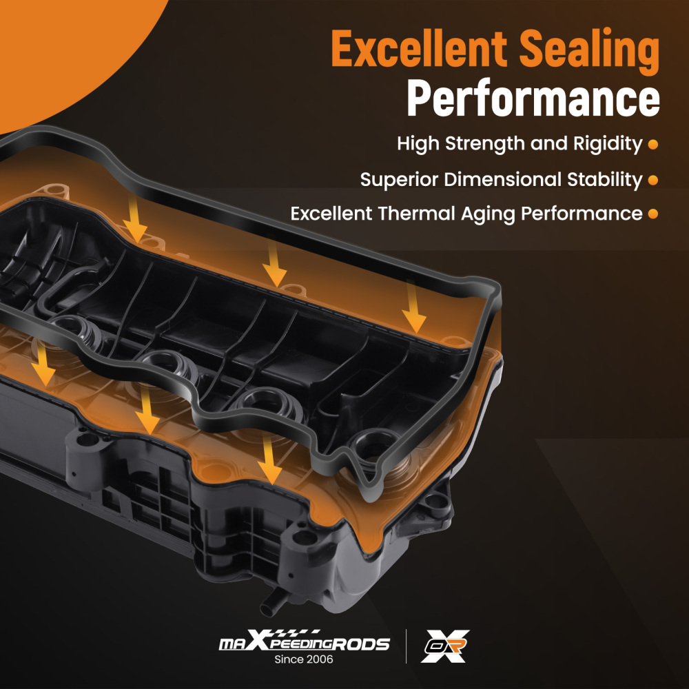 Engine Valve Cover w/ Gasket Kit compatible for Honda Civic Accord CR-V 1.5L DOHC 2016-2019