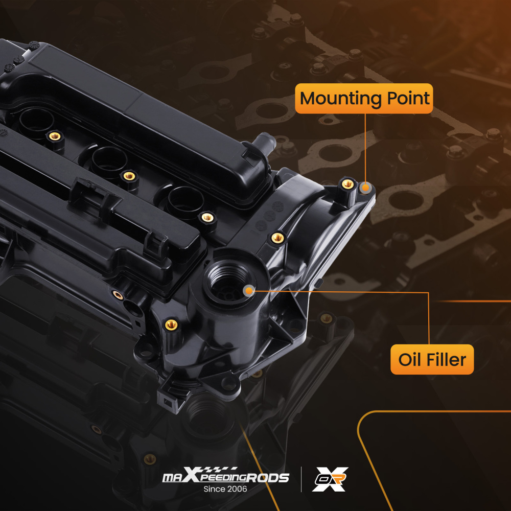 Engine Valve Cover w/ Gasket Kit compatible for Honda Civic Accord CR-V 1.5L DOHC 2016-2019