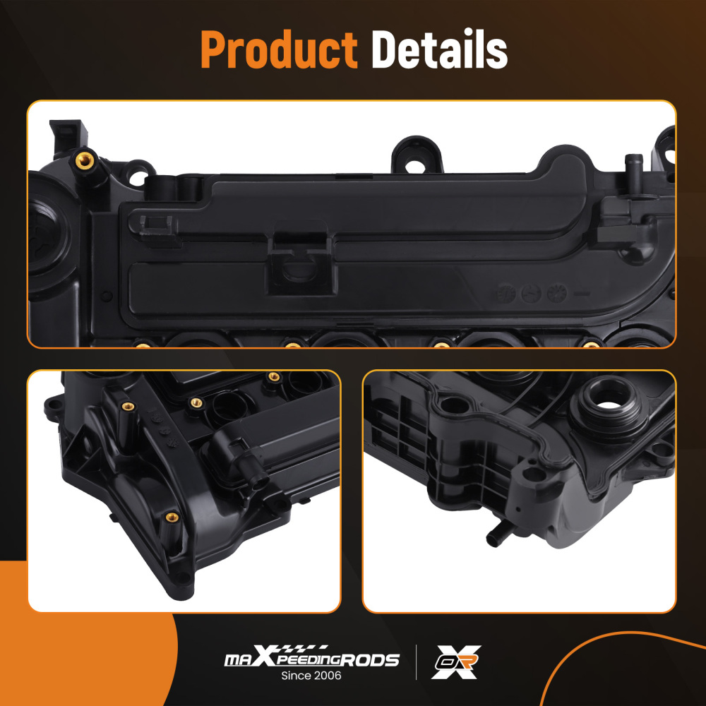 Engine Valve Cover w/ Gasket Kit compatible for Honda Civic Accord CR-V 1.5L DOHC 2016-2019