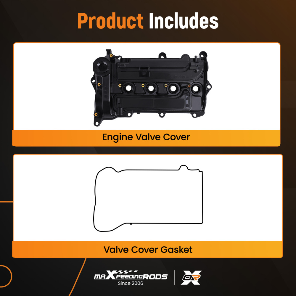 Engine Valve Cover w/ Gasket Kit compatible for Honda Civic Accord CR-V 1.5L DOHC 2016-2019