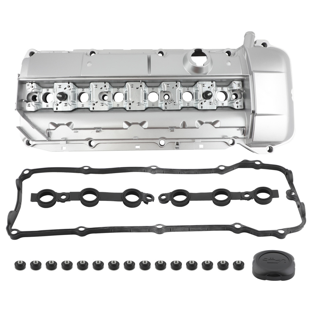 Aluminum Valve Cover + GasketBolts compatible for BMW E46 E39 325XI 330CI 330I M52 M54
