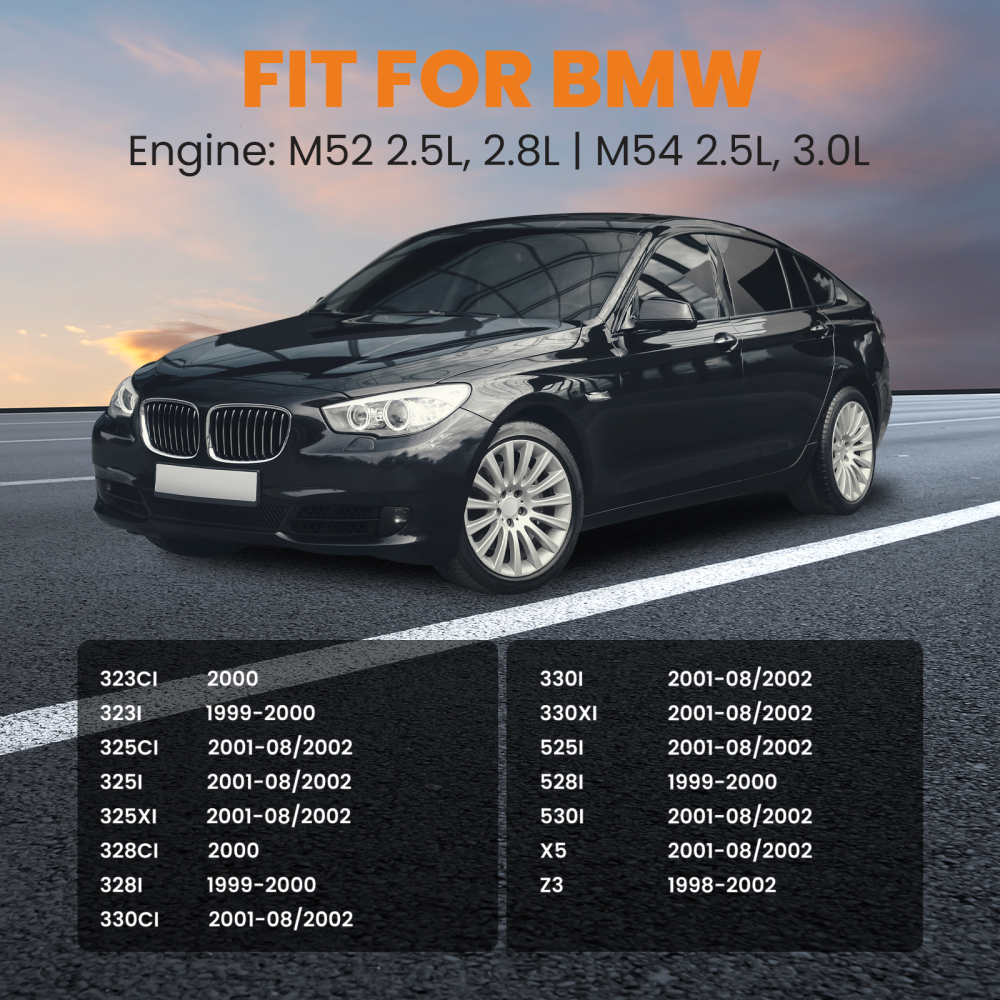 Aluminum Valve Cover + GasketBolts compatible for BMW E46 E39 325XI 330CI 330I M52 M54