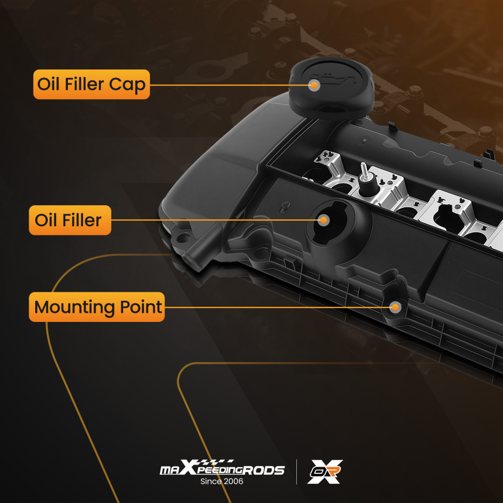 Engine Valve Cover w/ Gasket For E46 E39 E53 325xi 325i 330i 525I X5 11121432928