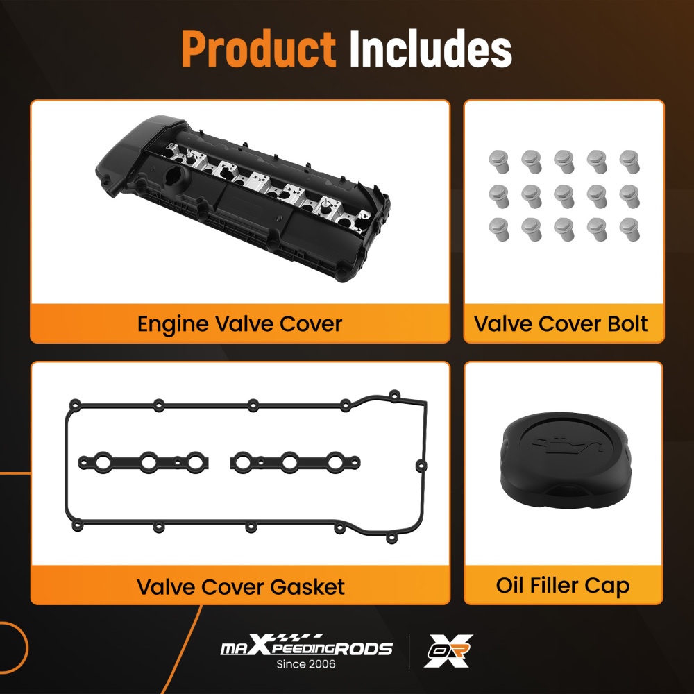 Engine Valve Cover w/ Gasket For E46 E39 E53 325xi 325i 330i 525I X5 11121432928