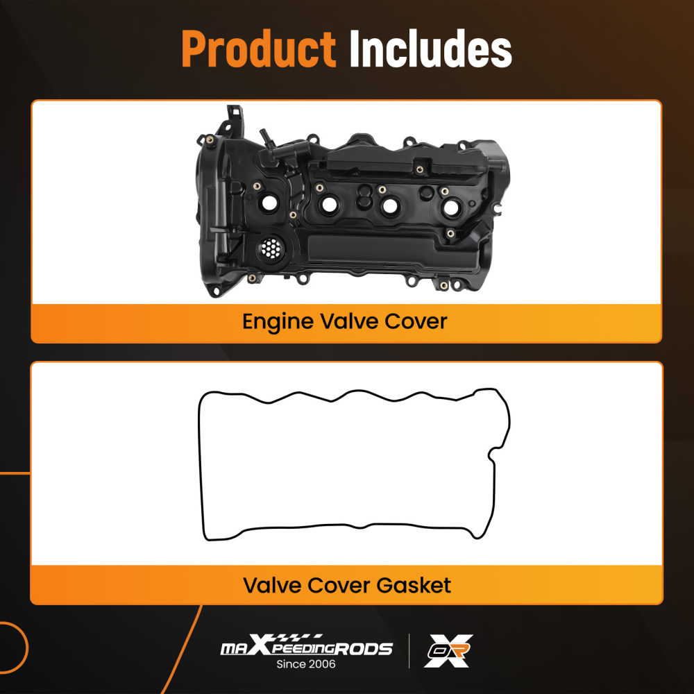 Engine Valve Cover w/ Gasket compatible for Honda Accord 2013-17 CR-V 15-19 12310RDFA01