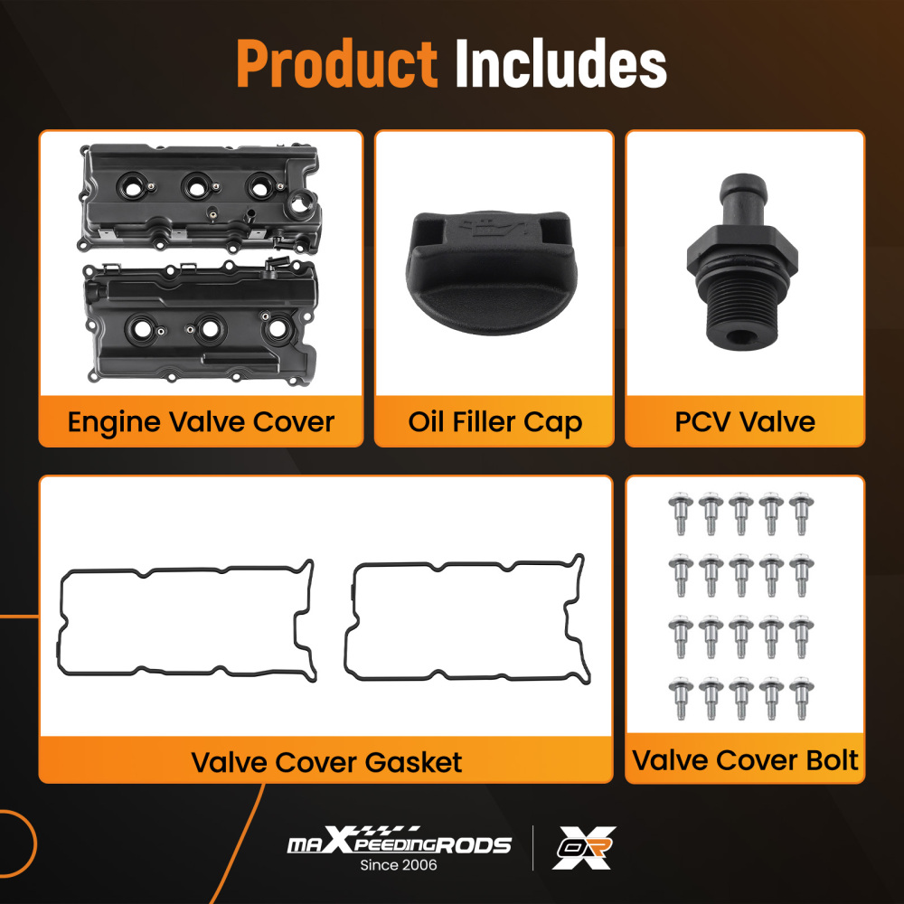 Compatible for NISSAN Frontier Pathfinder Xterra NV1500 2500 4.0L 05-17 Valve Cover Set
