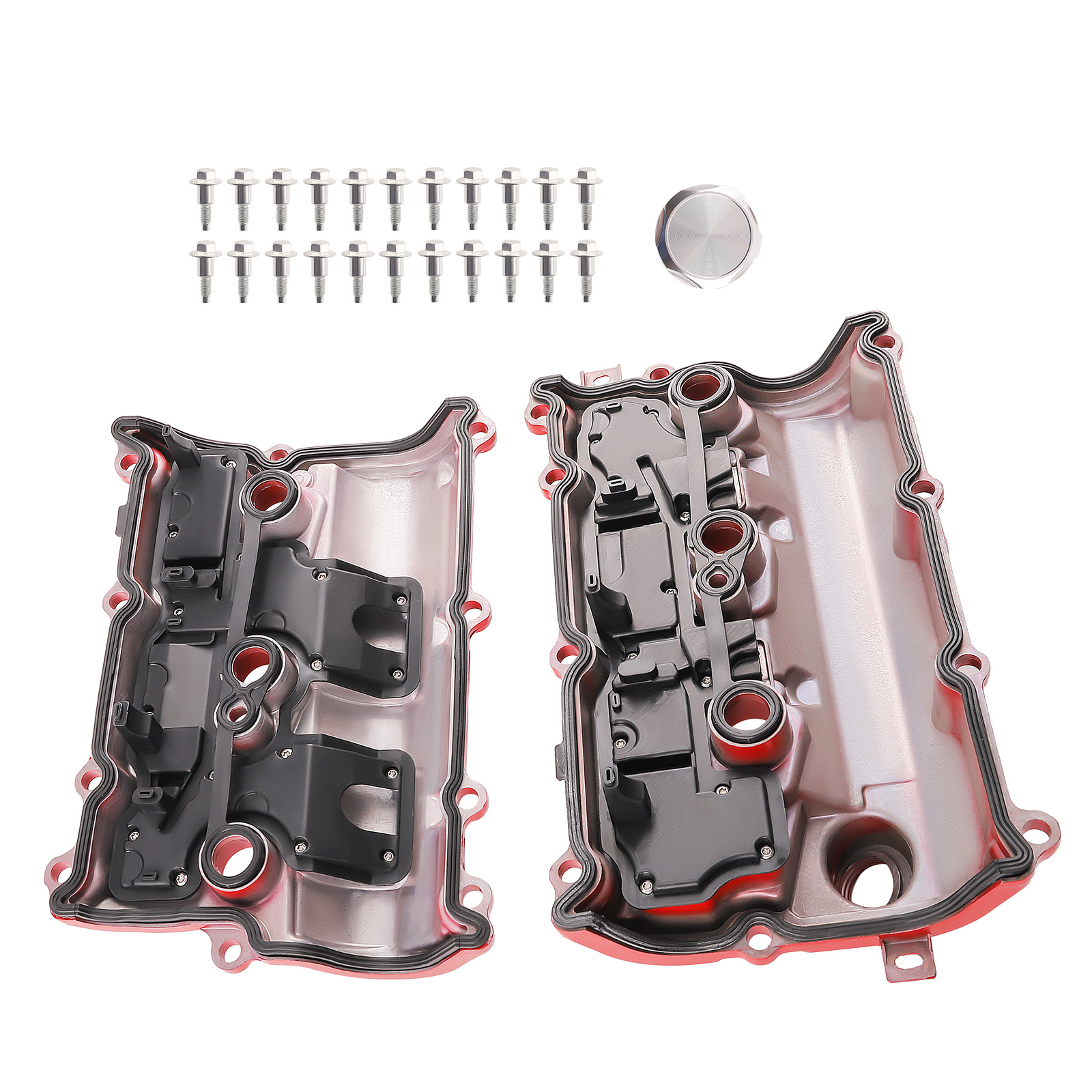 2x Aluminum Valve CoverGasket Set compatible for Infiniti G37 3.7L