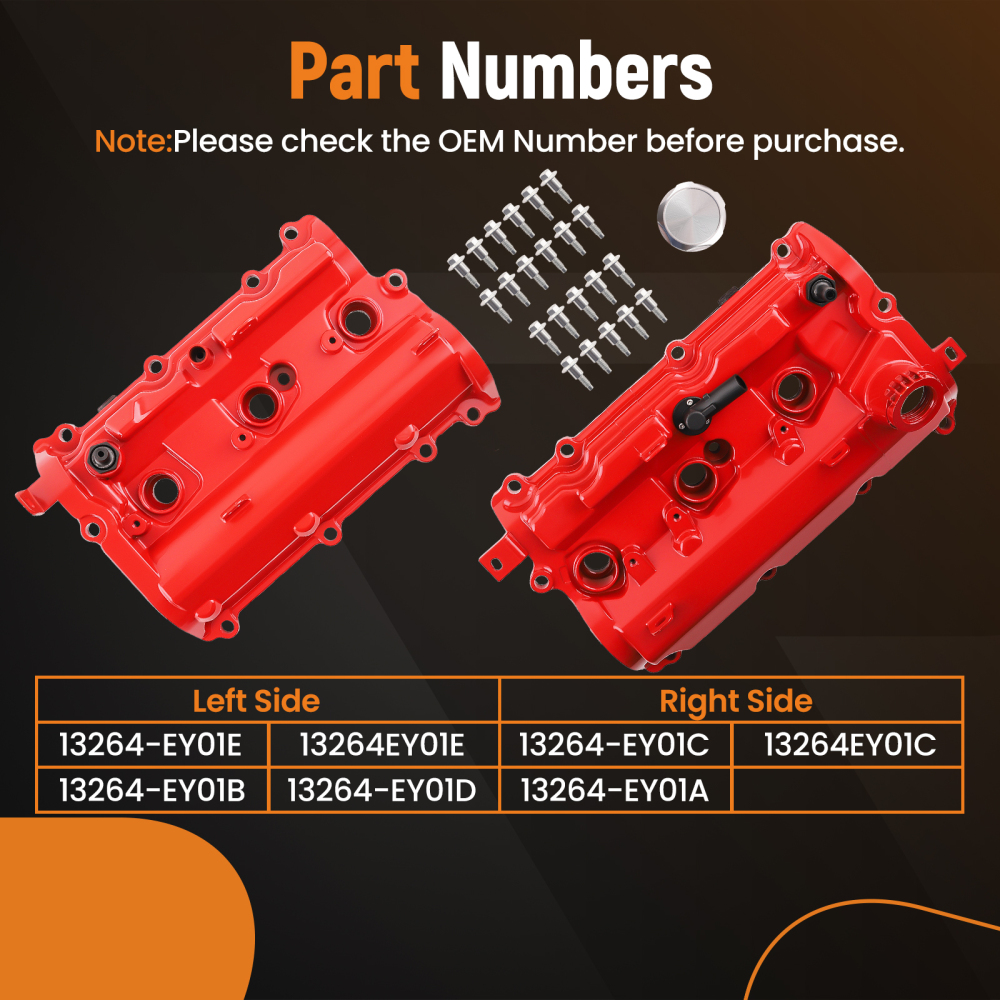 2x Aluminum Valve CoverGasket Set compatible for Infiniti G37 3.7L 2008-2013 13264-EY01E