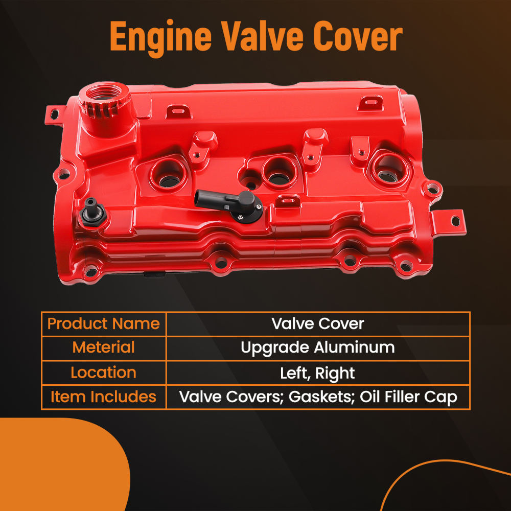 2x Aluminum Valve CoverGasket Set compatible for Infiniti G37 3.7L 2008-2013 13264-EY01E