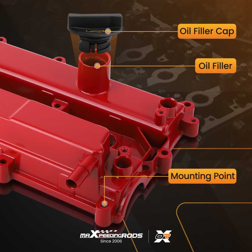 Upgrade Aluminum Valve Cover compatible for Ford Focus 2.0L 2014-2018 compatible for Ecosport 2018-2021