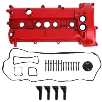Aluminum Valve Cover4 Coils compatible for Ford Focus compatible for Mustang 2.0L 2012-2020