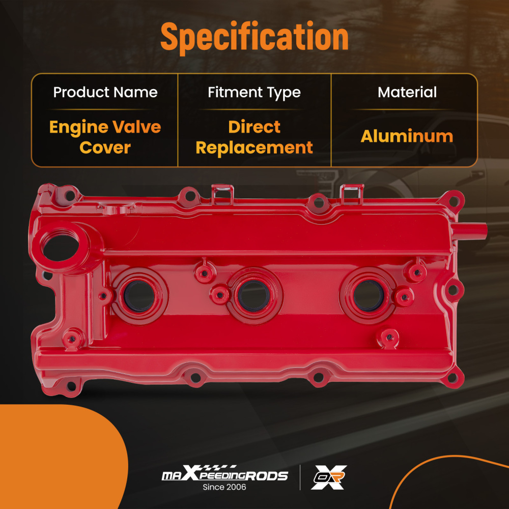 2x Aluminum Valve Cover w/ Gasket Kit compatible for Infiniti FX35 G35 M35 compatible for Nissan 350Z