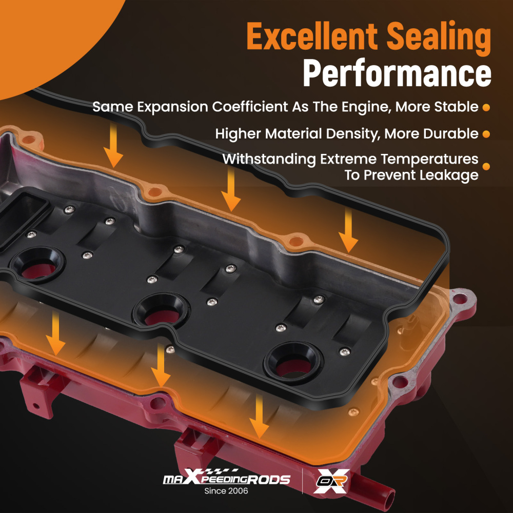 2x Aluminum Valve Cover w/ Gasket Kit compatible for Infiniti FX35 G35 M35 compatible for Nissan 350Z