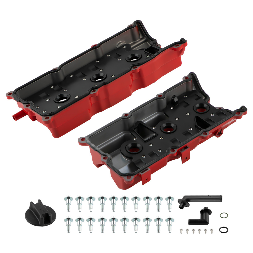 2pc Aluminum Valve Cover Set w/ Gasket compatible for Infiniti FX35 G35 M35 compatible for Nissan 350Z