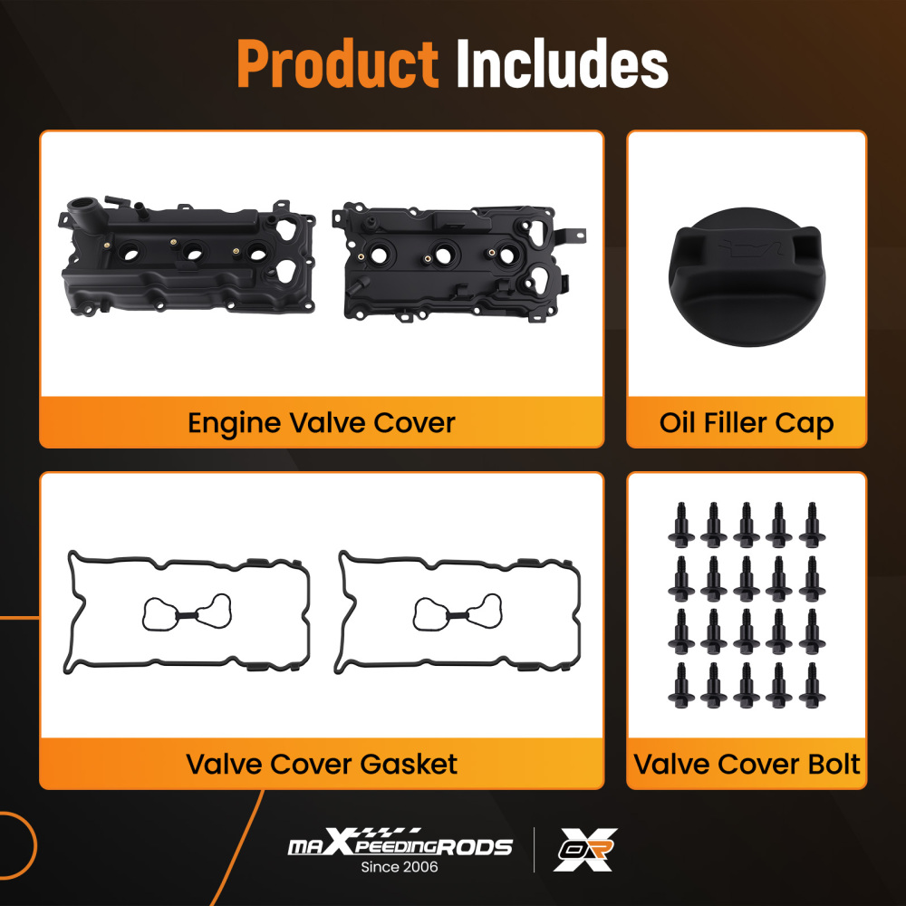 2pcs Valve Cover ForNissan 350Z V6 3.5L 2007-2009 13264JK20A , 13264JK20B