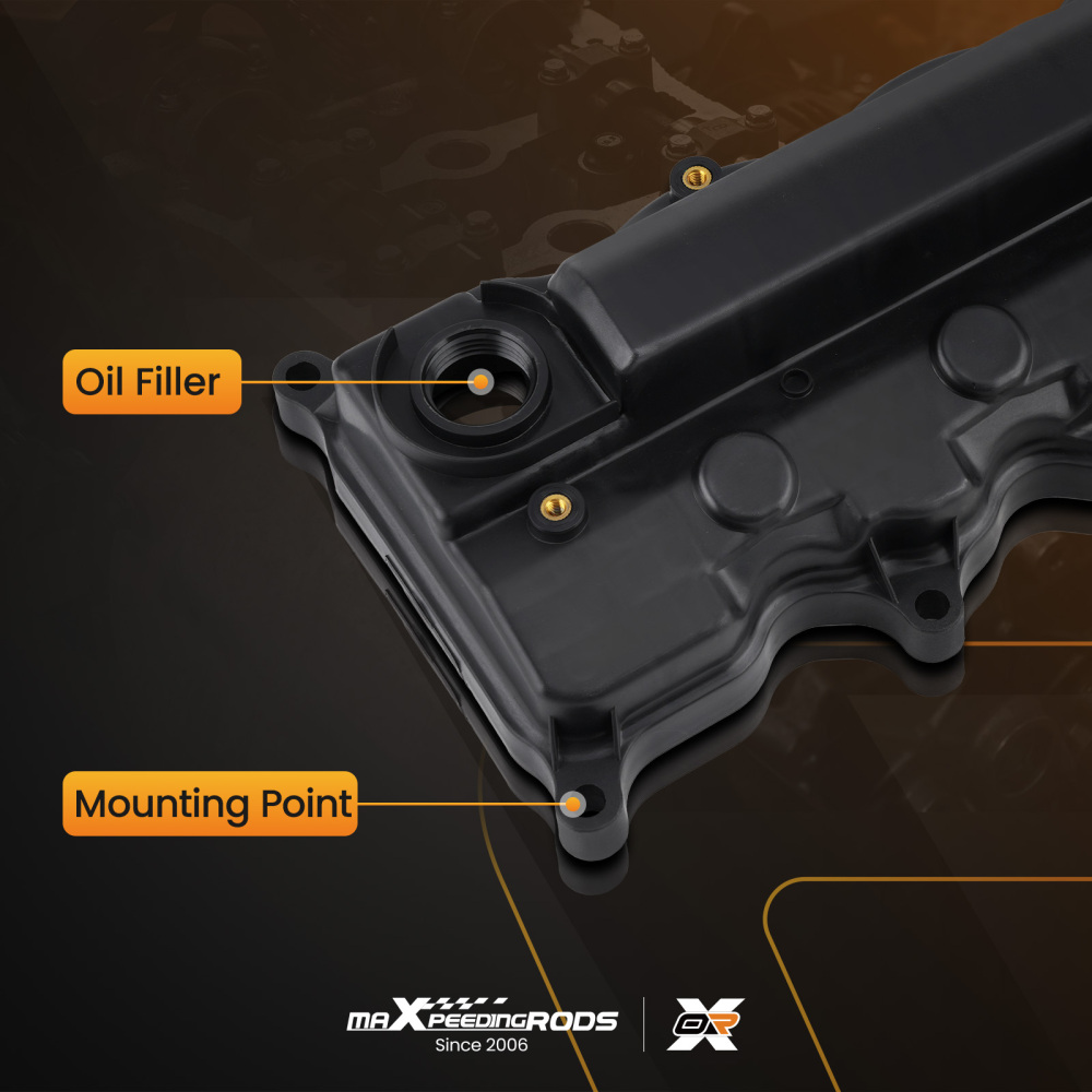 Engine Valve Cover w/ Gasket compatible for Honda Civic HR-V 2006-2019 1.8L 12310-RNA-A01