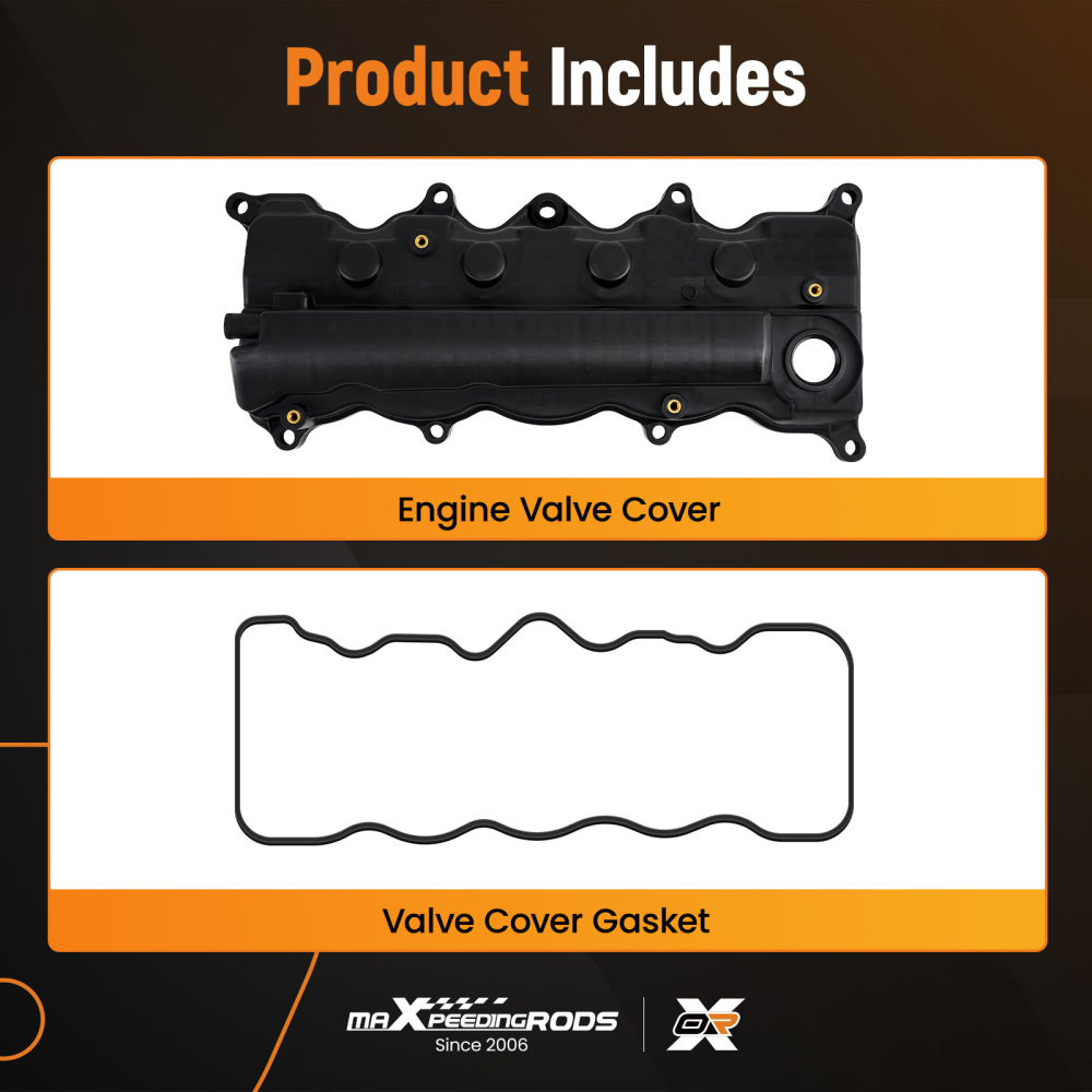 Engine Valve Cover w/ Gasket compatible for Honda Civic HR-V 2006-2019 1.8L 12310-RNA-A01