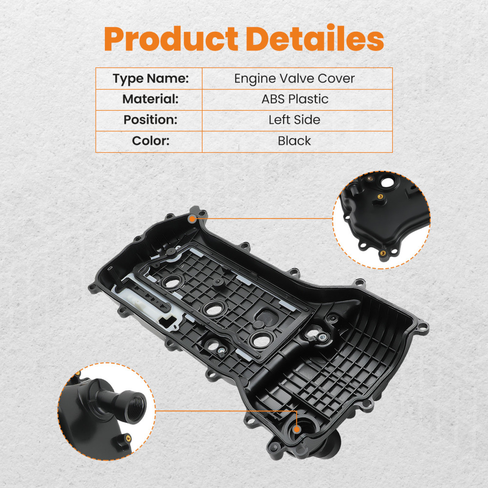 Left Side Engine Valve Cover Kit compatible for Toyota Sienna 3.5L V6 2017-2020 11202-0P012