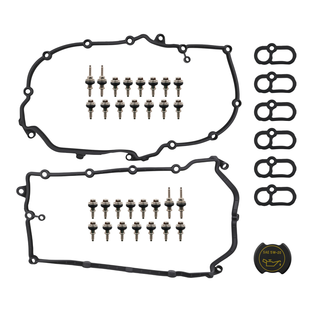 Left & Right Valve Cover compatible for Land Rover Range Rover Sport 3.0L 2014-2019
