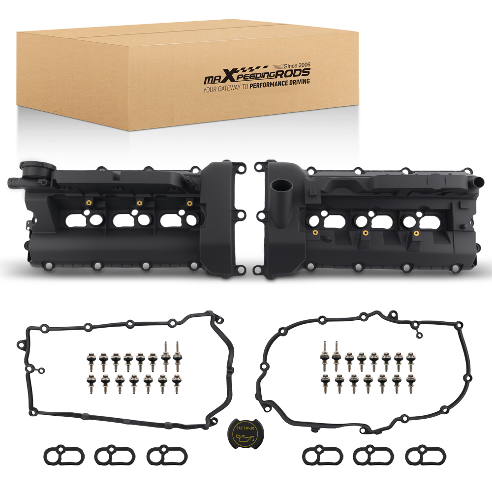 Left & Right Valve Cover compatible for Land Rover Range Rover Sport 3.0L 2014-2019