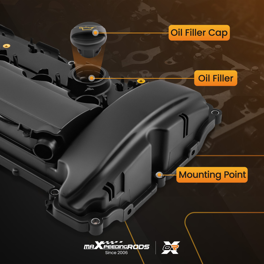 Engine Valve Rocker Cover compatible for Citroen C4 C5 DS3 DS4 DS5 compatible for Peugeot 207 208 308 1.6T