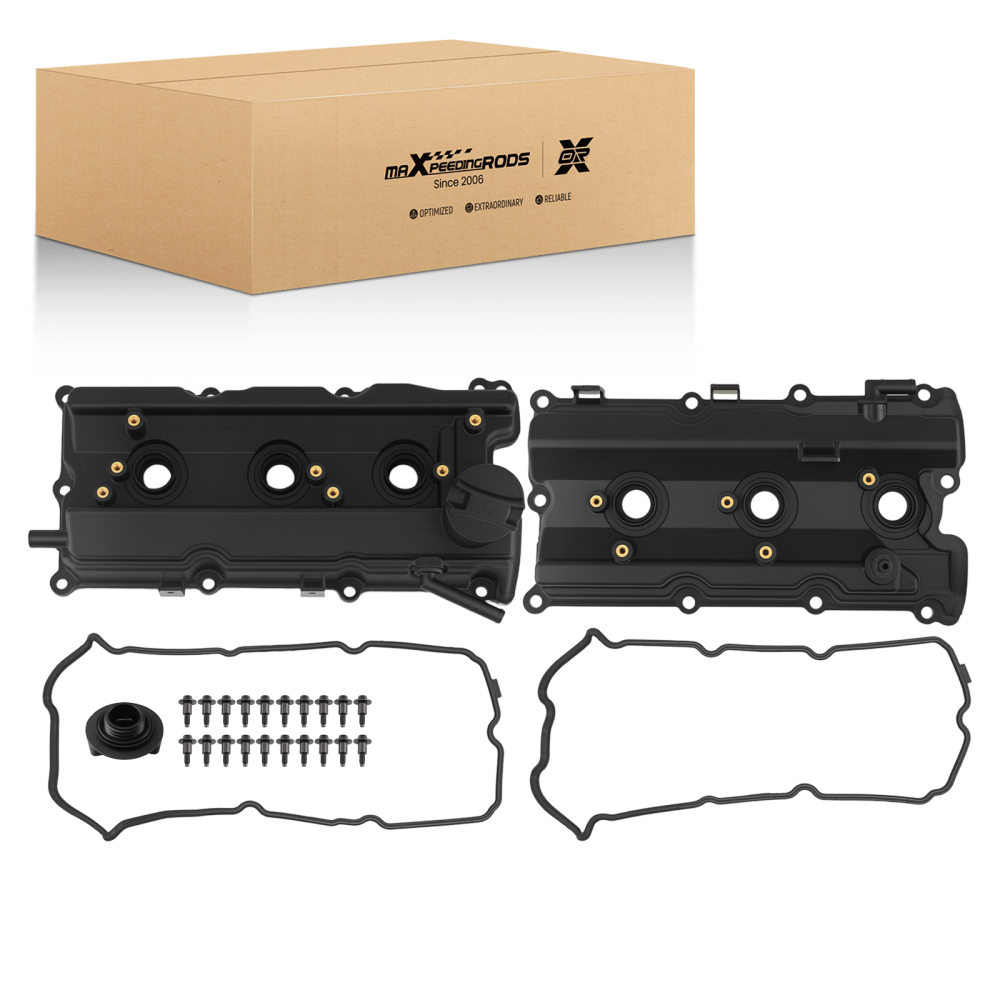 2PCS Valve Cover Set w/ GasketCap for 03-07 compatible for Infiniti FX35 G35 M35 compatible for Nissan 350Z