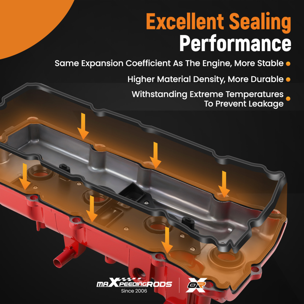 Aluminum Red Valve Covers compatible for Nissan Armada Titan Pathfinder QX56 5.6L 2004-2016