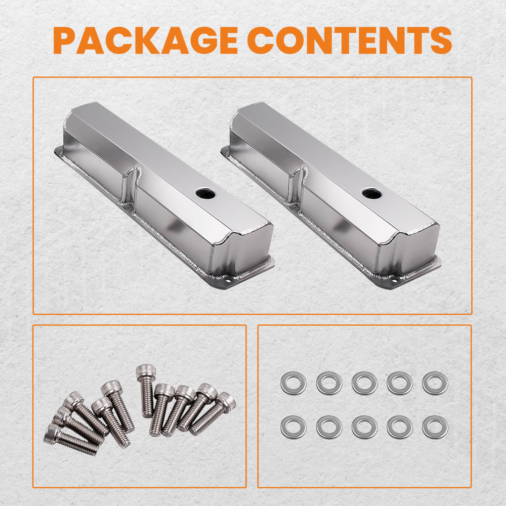 Compatible for Ford FE 1958- 1976, 332, 352, 428, Engines Tall Aluminum Valve Covers