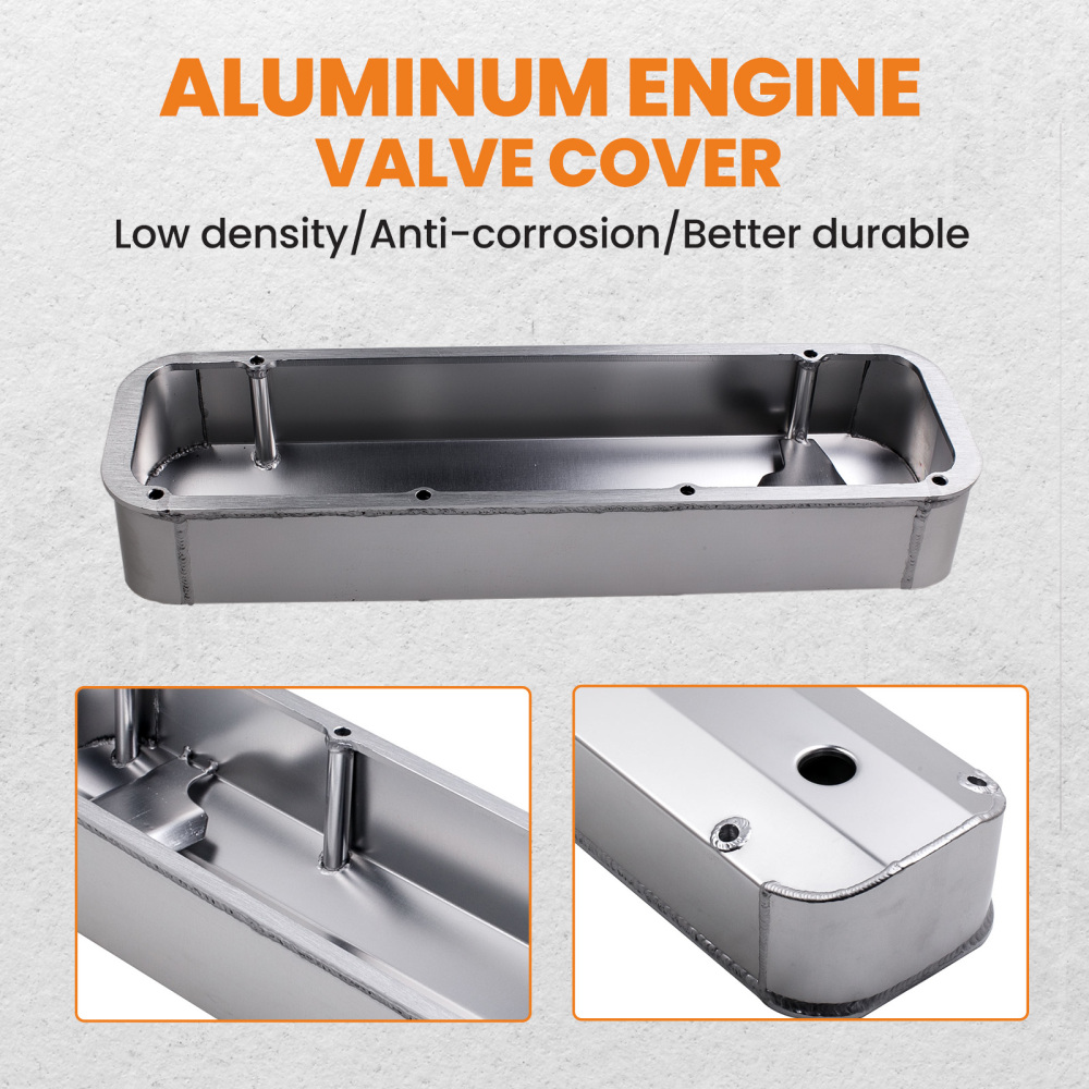 Compatible for Ford BBF 429 460 1968-Up Big Block compatible for V8 Fabricated Aluminum Tall Valve Cover