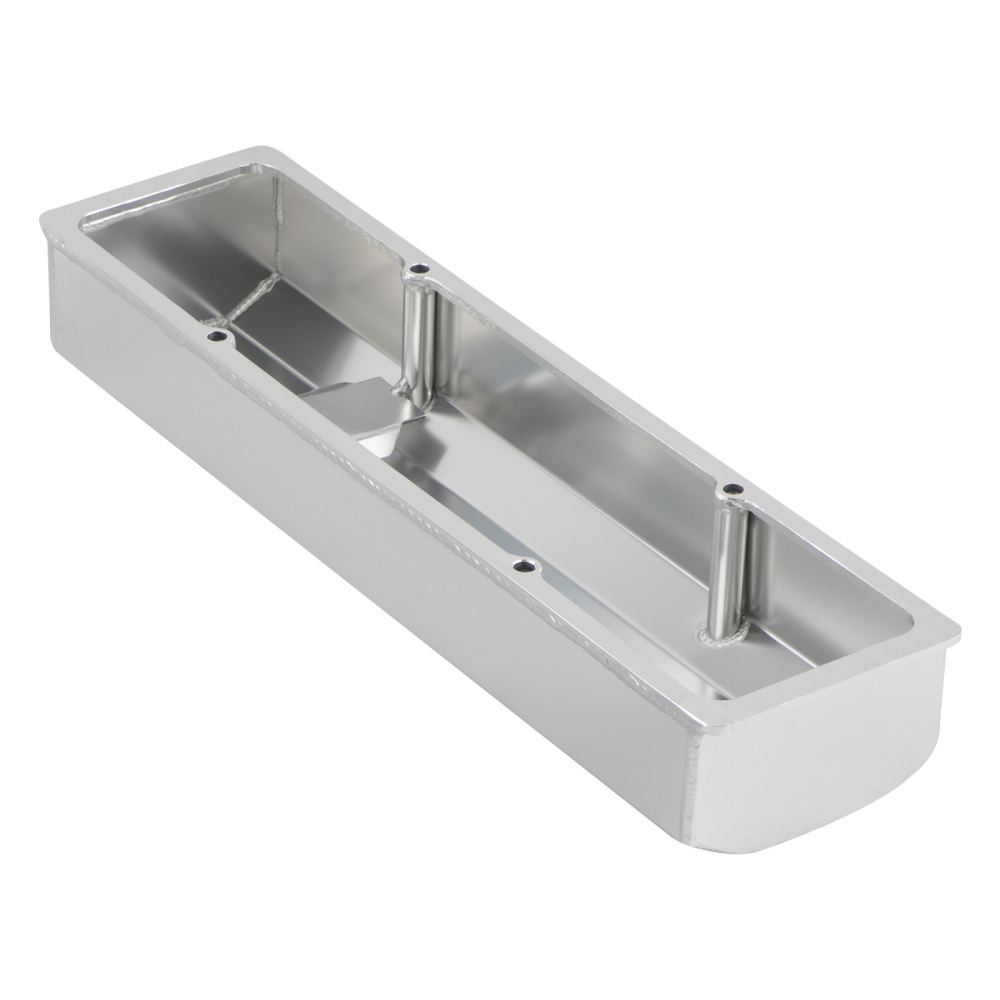 For Small Block compatible for Chevy-SATIN Fabricated Aluminum Valve Covers 58-86 SBC 283 302