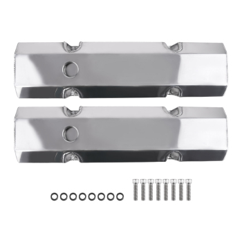 2pc Fabricated Aluminum Tall Valve Covers For Small Block compatible for Chevy 283 305